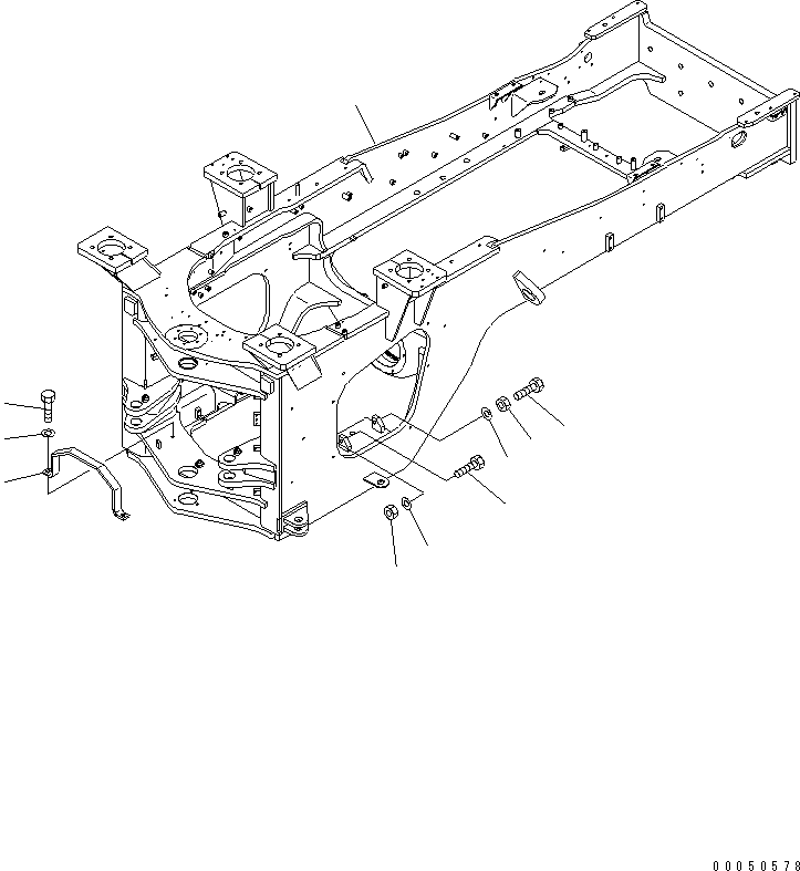 Wheel Loaders Komatsu / WA470-6 S/N 85001-90215 (ecot3, For EU)(wa470-6c) / REAR FRAME (EU NOISE REDUCTION ARRANGEMENT 2)(#85001-90000)(210060 : J4120-01A1)