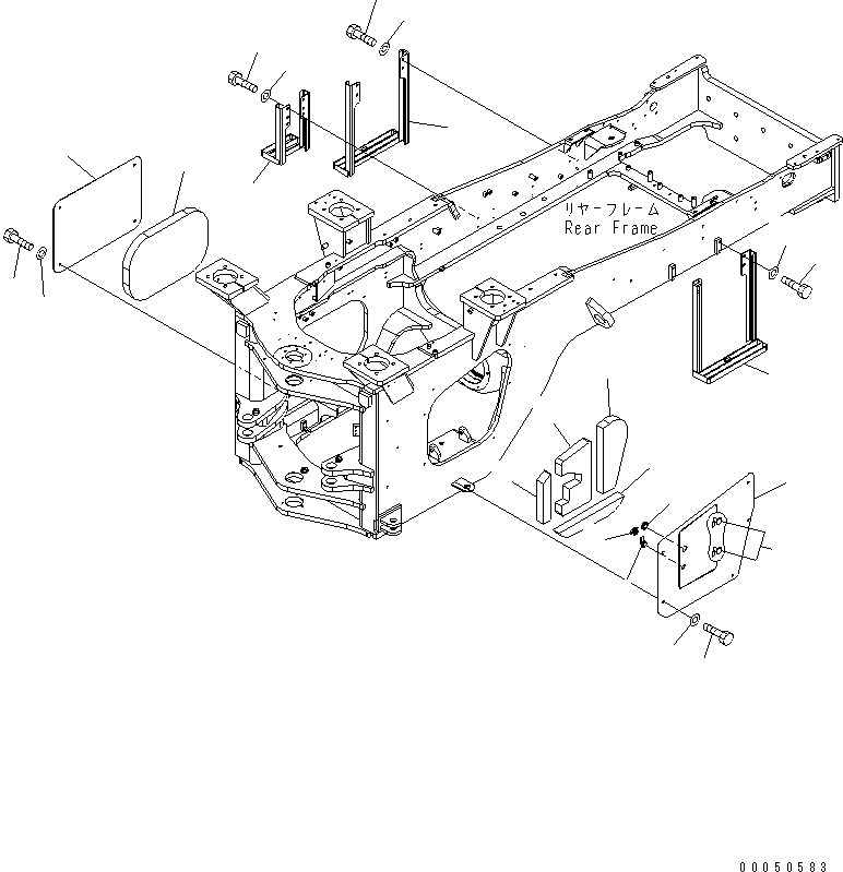 Wheel Loaders Komatsu / WA470-6 S/N 85001-90215 (ecot3, For EU)(wa470-6c) / BAR LOCK AND COVER (SIDE COVER)(#85001-90000)(210160 : J4190-02A0)