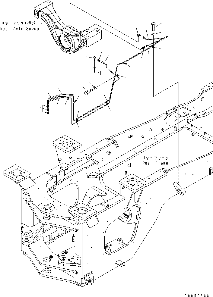 Wheel Loaders Komatsu / WA470-6 S/N 85001-90215 (ecot3, For EU)(wa470-6c) / REMOTE GREASE (REAR AXLE SUPPORT)(#85001-)(210330 : J4710-01A0)
