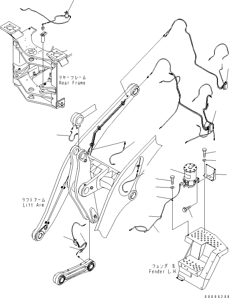 Wheel Loaders Komatsu / WA470-6 S/N 85001-90215 (ecot3, For EU)(wa470-6c) / REMOTE GREASE (PUMP AND FEEDER) (FOR AUTO GREASE)(#85001-)(210340 : J4710-01A2)