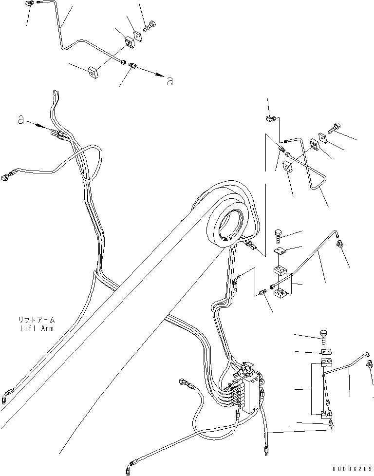 Wheel Loaders Komatsu / WA470-6 S/N 85001-90215 (ecot3, For EU)(wa470-6c) / REMOTE GREASE (FRONT FRAME) (1/2) (FOR AUTO GREASE)(#85001-)(210400 : J4710-04A2)