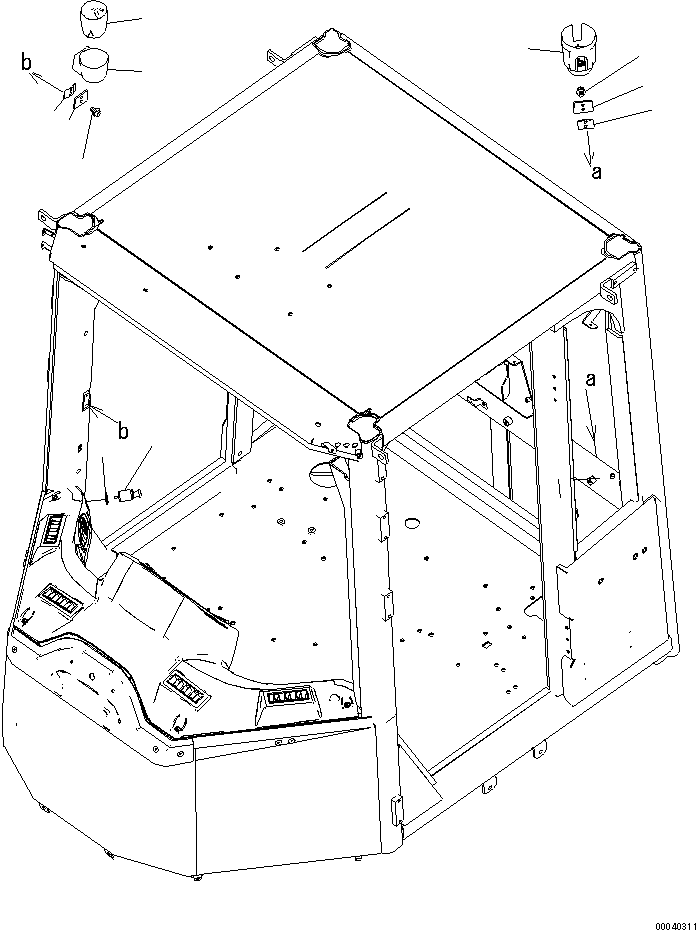 Wheel Loaders Komatsu / WA470-6 S/N 85001-90215 (ecot3, For EU)(wa470-6c) / ROPS CAB (CUP HOLDER AND CIGAR LIGHTER AND ASHTRAY) (MONOCOQUE TYPE)(#85001-)(240240 : K0210-12A0)