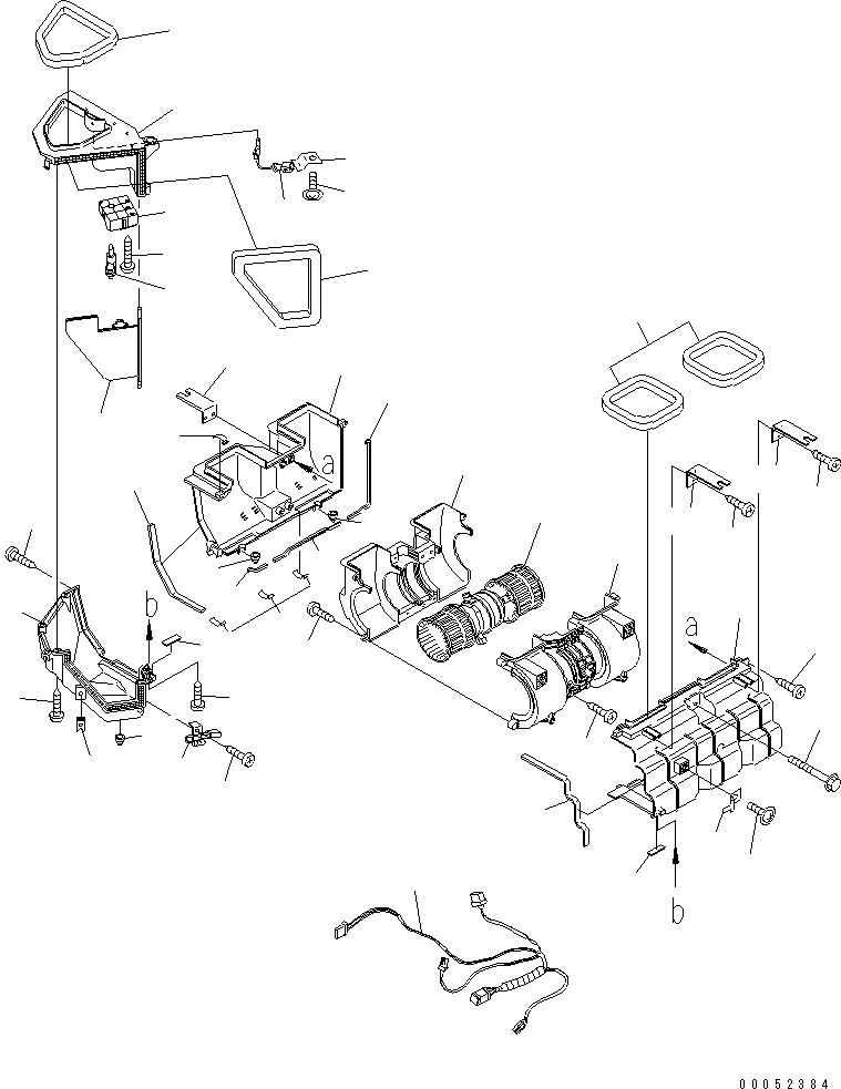 Wheel Loaders Komatsu / WA470-6 S/N 85001-90215 (ecot3, For EU)(wa470-6c) / ROPS CAB (AUTO AIR CONDITIONER) (BLOWER INTAKE)(#90001-)(240350 : K0210-19A3)