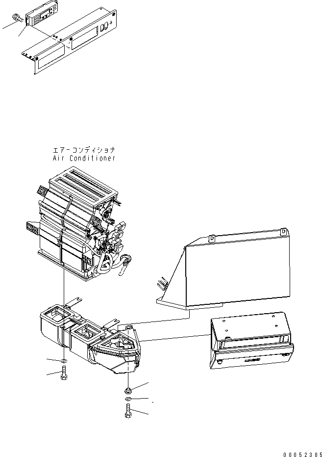 Wheel Loaders Komatsu / WA470-6 S/N 85001-90215 (ecot3, For EU)(wa470-6c) / ROPS CAB (AUTO AIR CONDITIONER) (BLOWER AND CONTROL PANEL)(#90001-)(240370 : K0210-20A3)