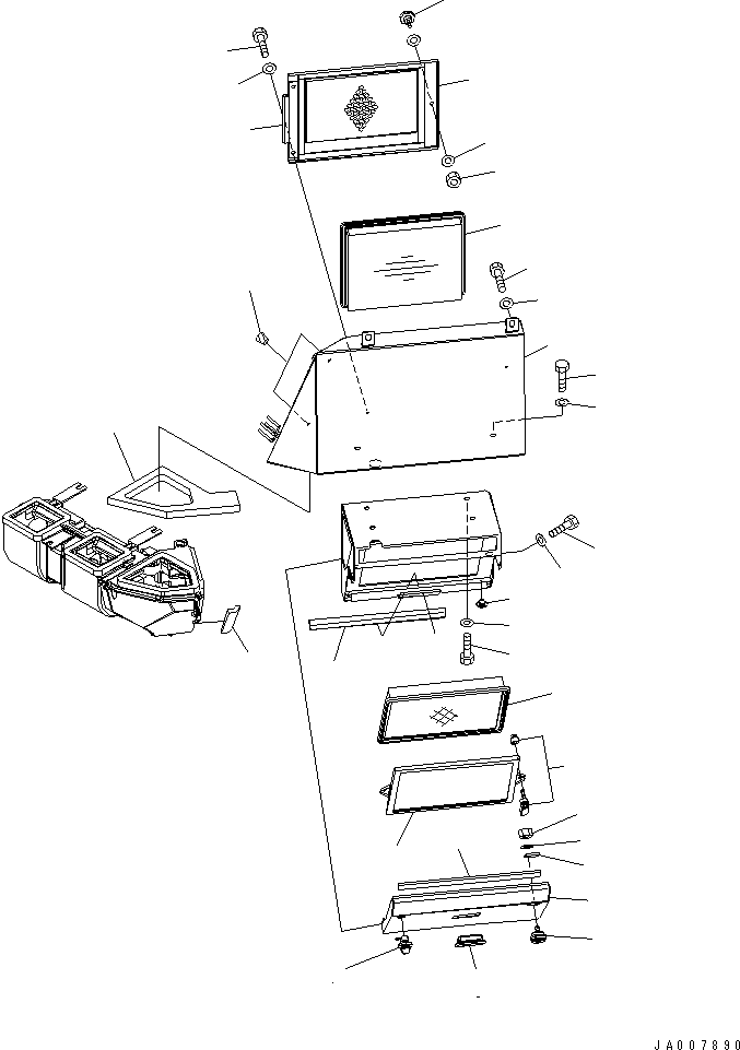 Wheel Loaders Komatsu / WA470-6 S/N 85001-90215 (ecot3, For EU)(wa470-6c) / ROPS CAB (AIR CONDITIONER) (FILTER) (MONOCOQUE TYPE)(#85001-)(240380 : K0210-21A0)