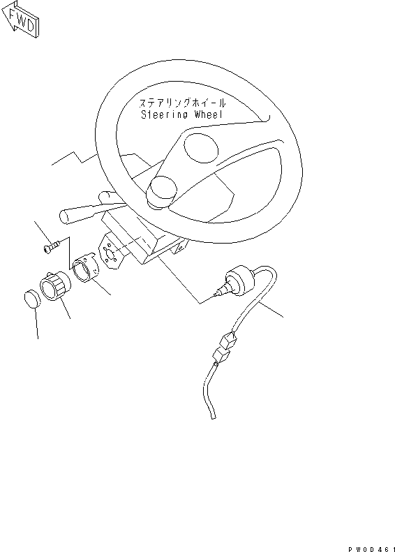 Wheel Loaders Komatsu / WA470-6 S/N 85001-90215 (ecot3, For EU)(wa470-6c) / ROPS CAB (COLUMN AND ORBITROL) (WIPER SWITCH)(#85001-)(240450 : K0210-27A0)