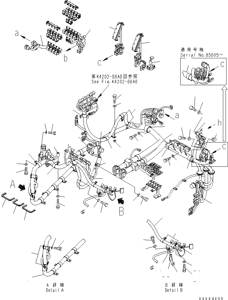 Wheel Loaders Komatsu / WA470-6 S/N 85001-90215 (ecot3, For EU)(wa470-6c) / ROPS CAB (FLOOR HARNESS) (1/2) (MONOCOQUE TYPE)(#85001-)(240510 : K0210-33A0)