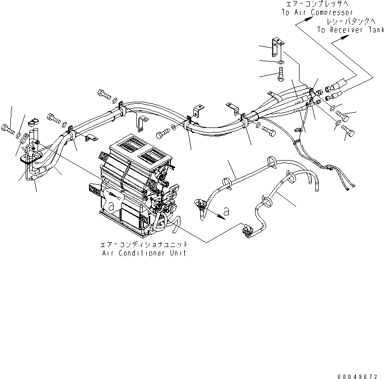 Wheel Loaders Komatsu / WA470-6 S/N 85001-90215 (ecot3, For EU)(wa470-6c) / ROPS CAB (AIR CONDITIONER PIPING) (MONOCOQUE TYPE)(#85001-)(240560 : K0210-38A0)