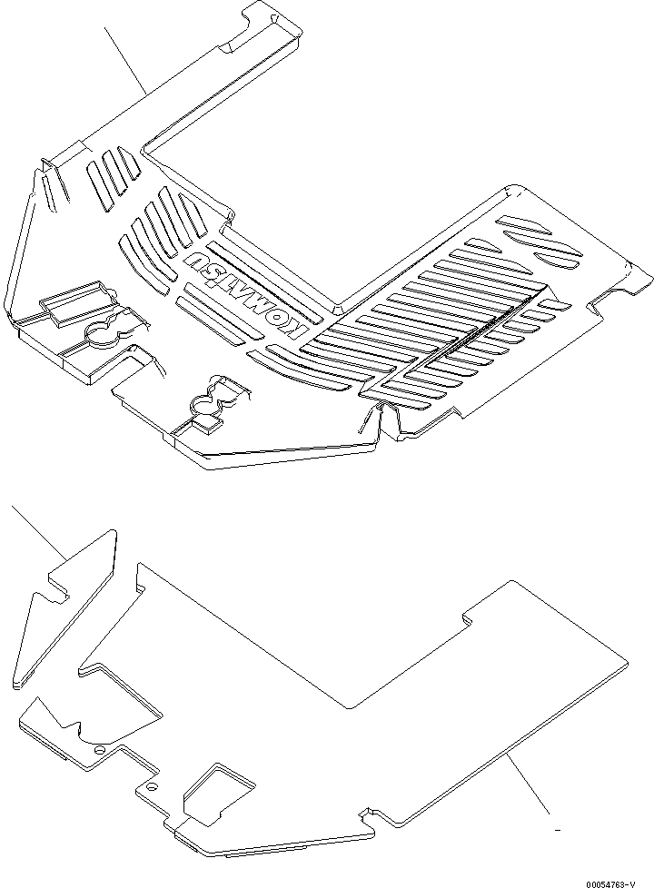 Wheel Loaders Komatsu / WA470-6 S/N 85001-90215 (ecot3, For EU)(wa470-6c) / FLOOR MAT (FOR JOY STICK STEERING)(#85001-)(240630 : K0310-01A1)