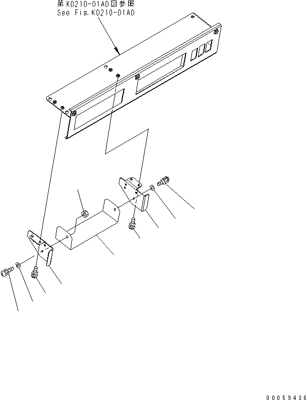 Wheel Loaders Komatsu / WA470-6 S/N 85001-90215 (ecot3, For EU)(wa470-6c) / RADIO LESS (COVER)(#85001-)(240750 : K0810-01A4)