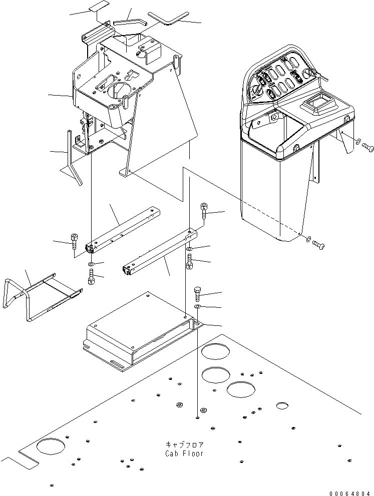 Wheel Loaders Komatsu / WA470-6 S/N 85001-90215 (ecot3, For EU)(wa470-6c) / LOADER CONTROL (SLIDE) (FOR MULTI FUNCTION MONO LEVER)(#85001-)(240790 : K4202-01A4)
