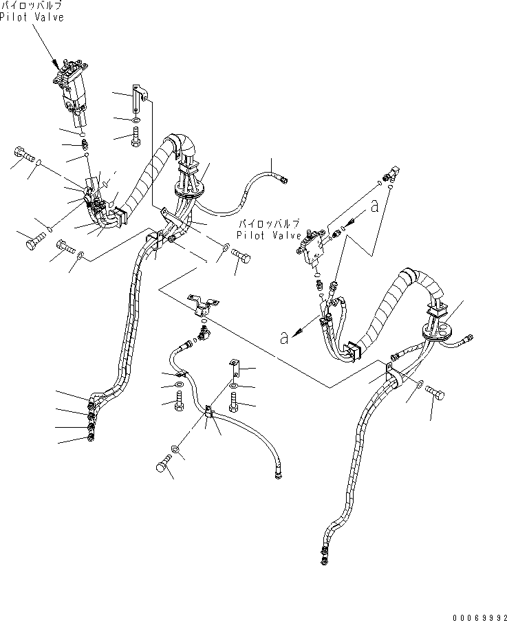 Wheel Loaders Komatsu / WA470-6 S/N 85001-90215 (ecot3, For EU)(wa470-6c) / LOADER CONTROL (PPC HOSE) (1/2) (FOR 3-SPOOL CONTROL VALVE)(#85001-)(240930 : K4202-05A3)