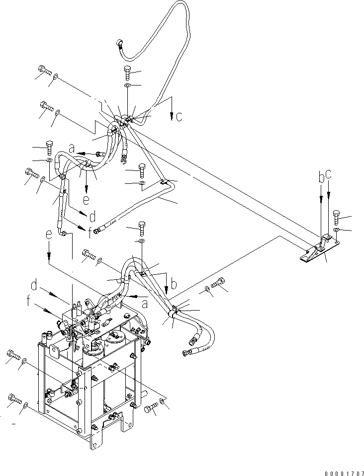 Wheel Loaders Komatsu / WA470-6 S/N 85001-90215 (ecot3, For EU)(wa470-6c) / BRAKE CONTROL (ACCUMULATOR BRAKE VALVE MOUNTING PARTS) (FOR ORBITROL UP STEERING)(#90001-)(241300 : K4460-05A0A)