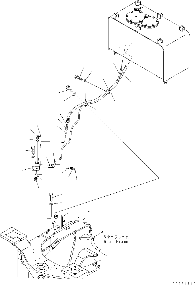 Wheel Loaders Komatsu / WA470-6 S/N 85001-90215 (ecot3, For EU)(wa470-6c) / BRAKE CONTROL (BRAKE VALVE PIPING) (DRAIN) (1/2)(#90001-)(241360 : K4460-07A0A)