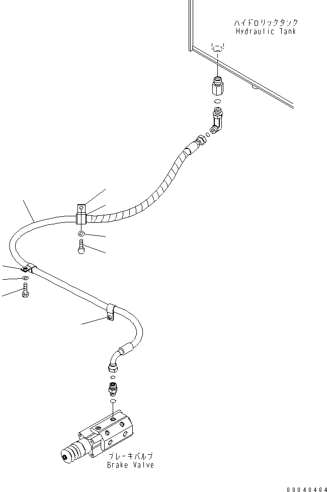 Wheel Loaders Komatsu / WA470-6 S/N 85001-90215 (ecot3, For EU)(wa470-6c) / BRAKE CONTROL (BRAKE VALVE PIPING) (DRAIN) (2/2)(#85001-90000)(241370 : K4460-08A0)