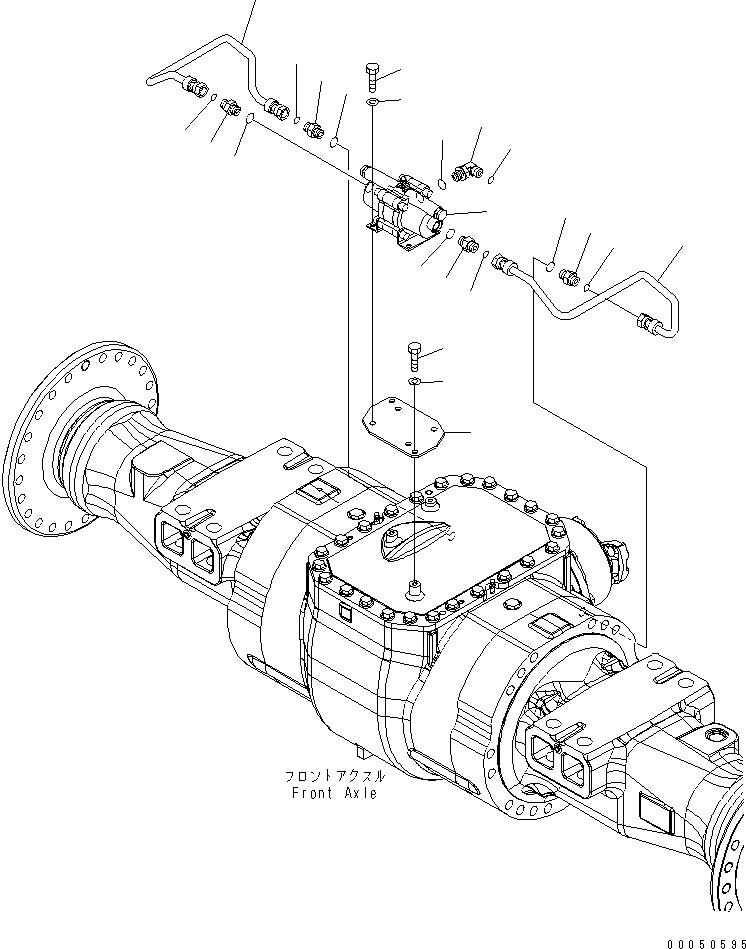Wheel Loaders Komatsu / WA470-6 S/N 85001-90215 (ecot3, For EU)(wa470-6c) / BRAKE PIPING (FRONT AXLE PIPING)(#85001-90000)(241400 : K4470-01A0)