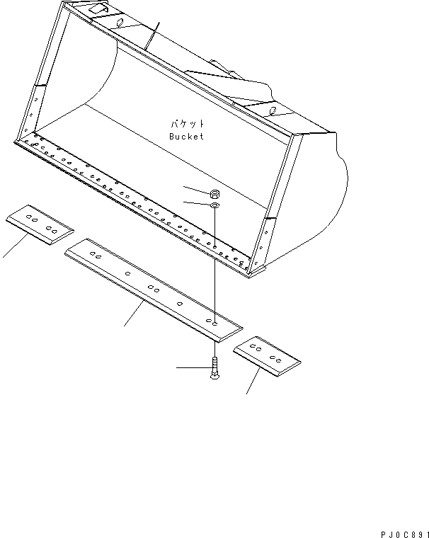 Wheel Loaders Komatsu / WA470-6 S/N 85001-90215 (ecot3, For EU)(wa470-6c) / BOLT ON CUTTING EDGE(#85001-90000)(330080 : T4122-01A0)