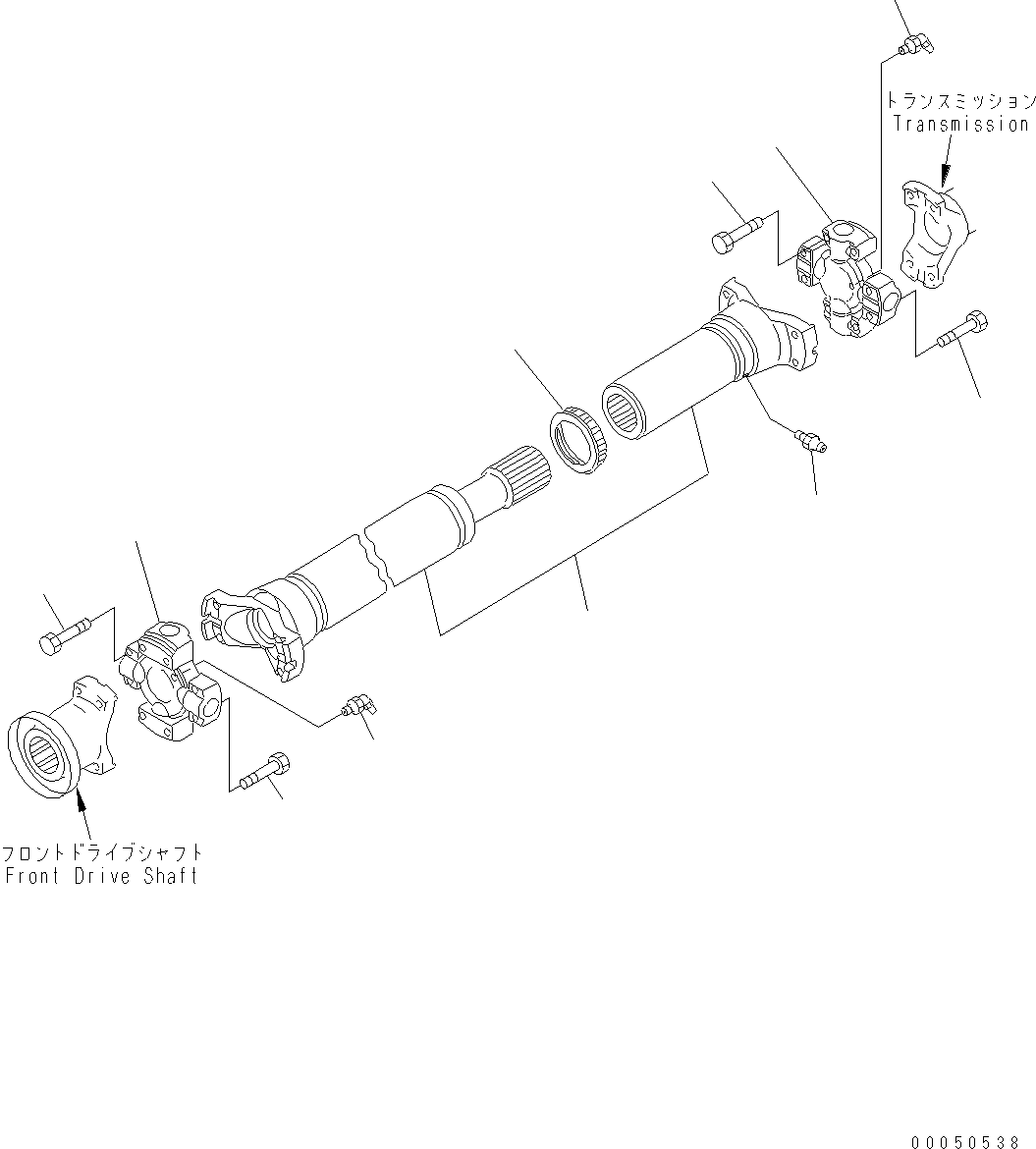 Wheel Loaders Komatsu / WA470-6 S/N H50051 - H50879 / H52001 - Up(wa470_6b) / DRIVE SHAFT(F0-2 : F4200-01A0)
