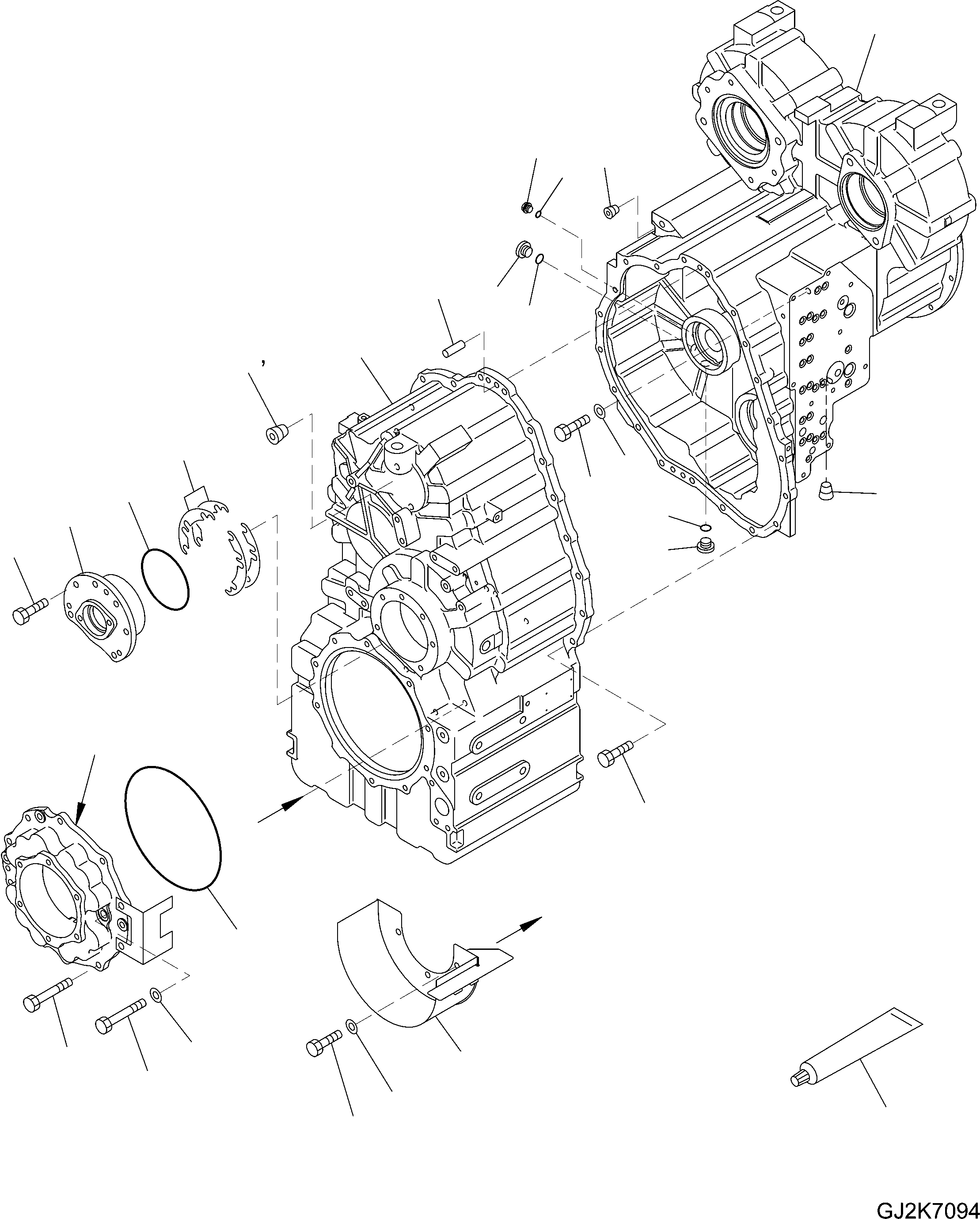 Wheel Loaders Komatsu / WA470-6 S/N H50051 - H50879 / H52001 - Up(wa470_6b) / TRANSMISSION (TRANSMISSION CASE)(F0-10 : F4350-51A0)
