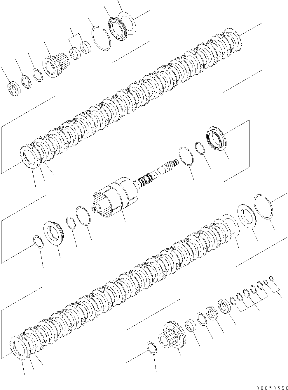 Wheel Loaders Komatsu / WA470-6 S/N H50051 - H50879 / H52001 - Up(wa470_6b) / TRANSMISSION (FORWARD AND REVERSE CLUTCH) (WITH LOCK-UP)(F0-12 : F4350-52A1)