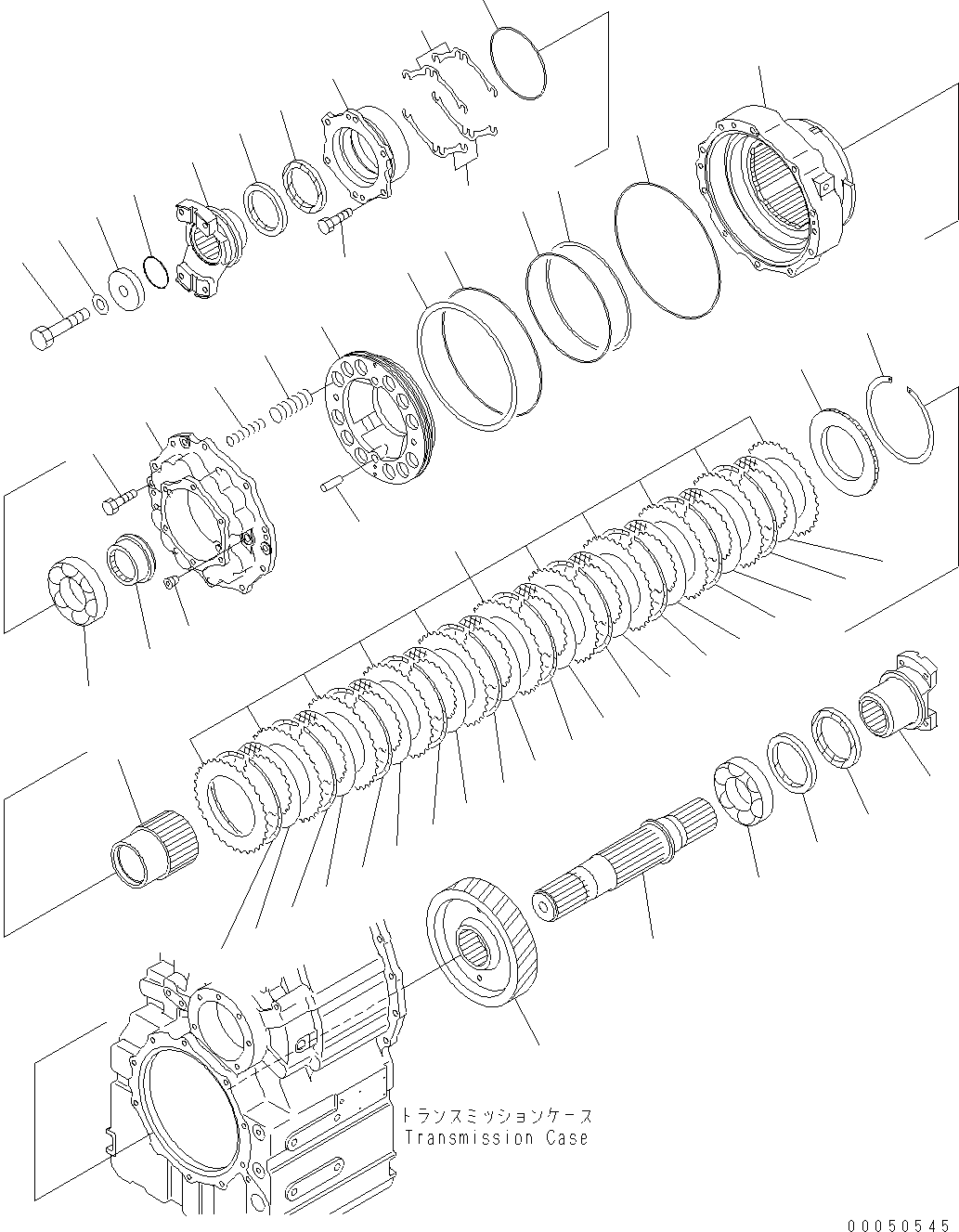 Wheel Loaders Komatsu / WA470-6 S/N H50051 - H50879 / H52001 - Up(wa470_6b) / TRANSMISSION (OUTPUT SHAFT)(F0-15 : F4350-55A0)