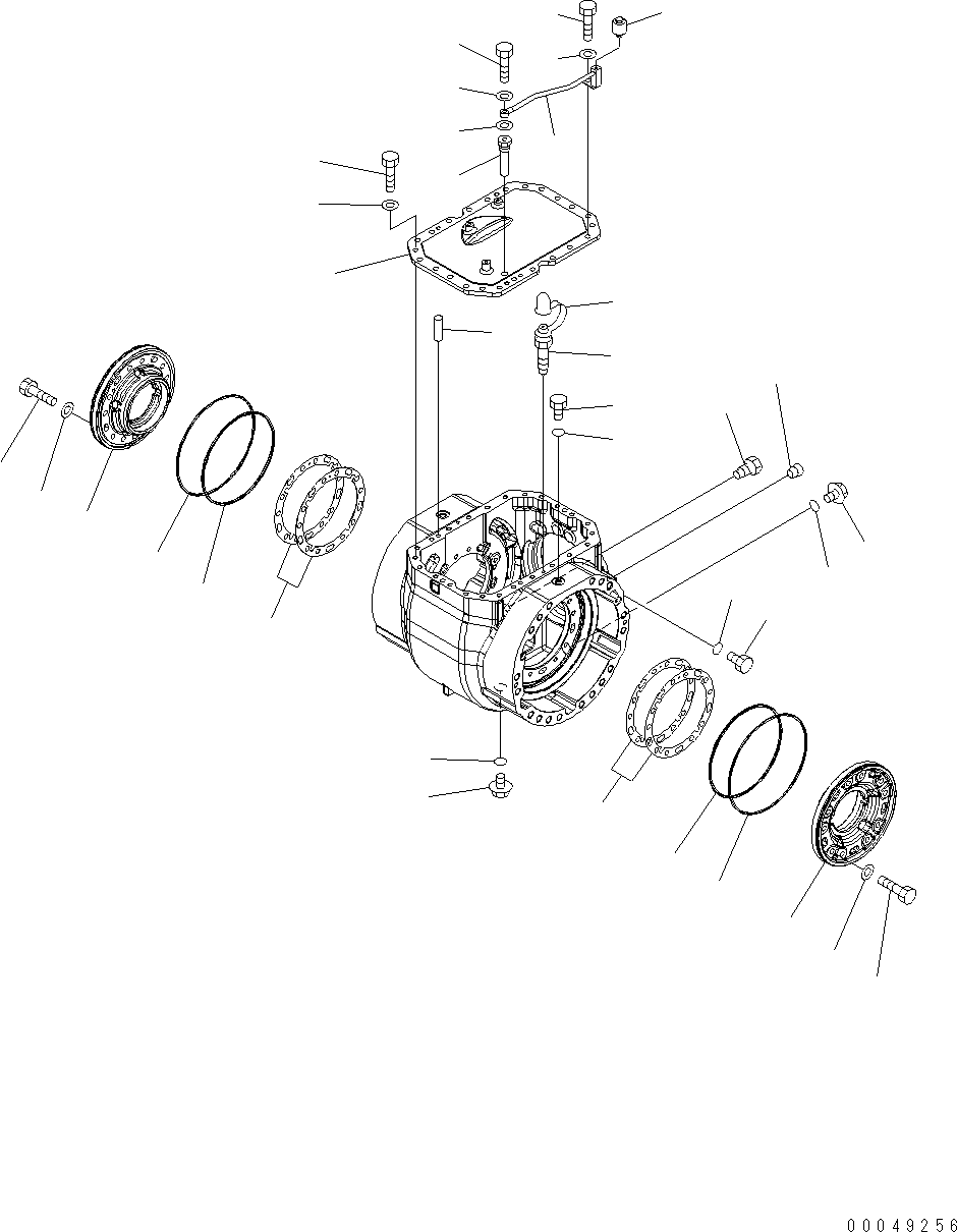 Wheel Loaders Komatsu / WA470-6 S/N H50051 - H50879 / H52001 - Up(wa470_6b) / FRONT AXLE (DIFFERENTIAL, 3/3)(F0-37 : F4400-55B0)
