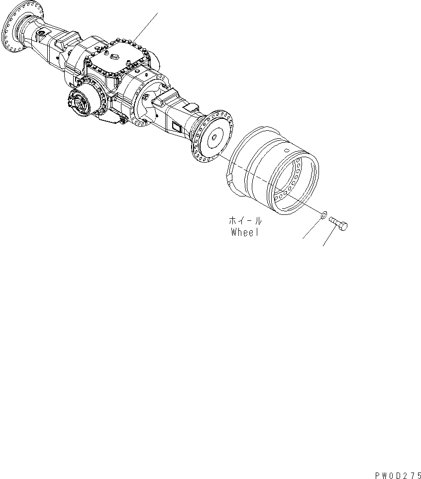 Wheel Loaders Komatsu / WA470-6 S/N H50051 - H50879 / H52001 - Up(wa470_6b) / REAR AXLE MOUNTING(F0-40 : F4500-01A0)