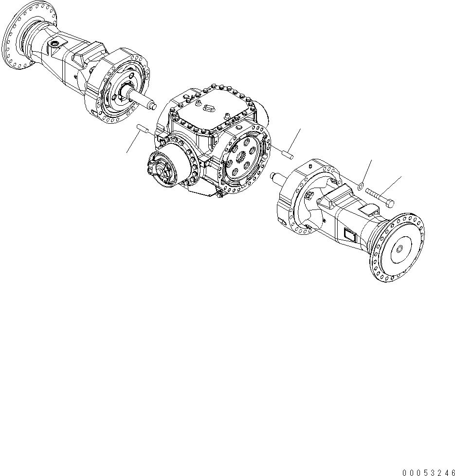 Wheel Loaders Komatsu / WA470-6 S/N H50051 - H50879 / H52001 - Up(wa470_6b) / REAR AXLE (AXLE HOUSING MOUNTING)(F0-48 : F4500-57B0)