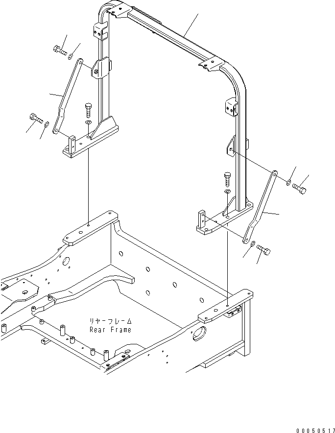Wheel Loaders Komatsu / WA480-6 S/N 85001-90215 (ecot3, For North America)(wa480-0c) / RADIATOR (REAR SUPPORT)(#85001-)(060140 : C0110-10A0)