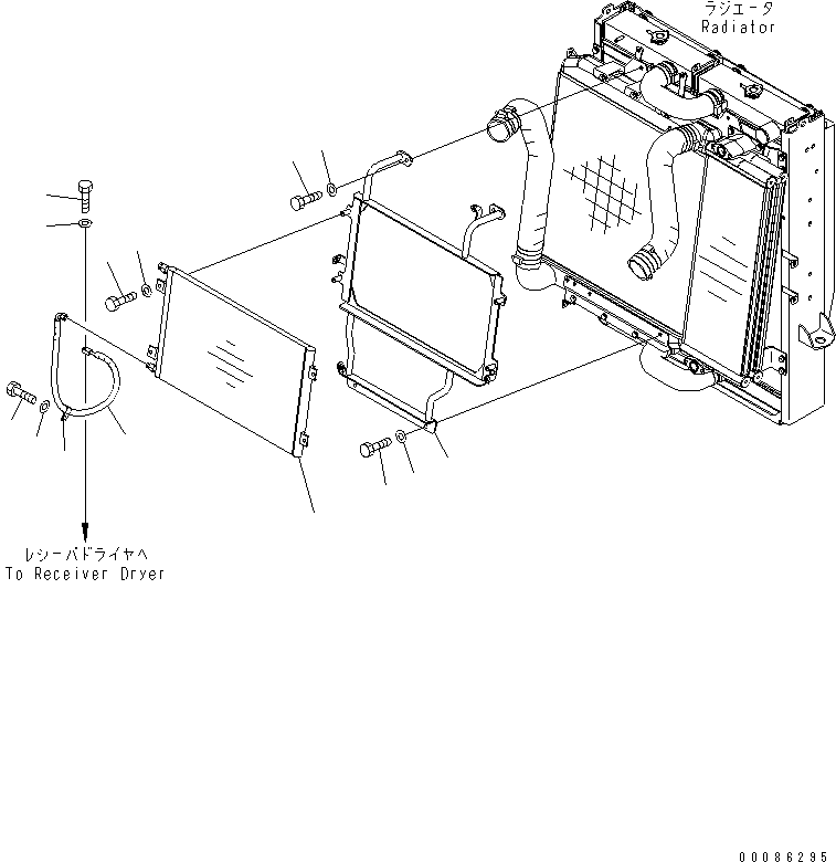 Wheel Loaders Komatsu / WA480-6 S/N 85001-90215 (ecot3, For North America)(wa480-0c) / RADIATOR (CONDENSER)(#85001-)(060150 : C0110-11A0)