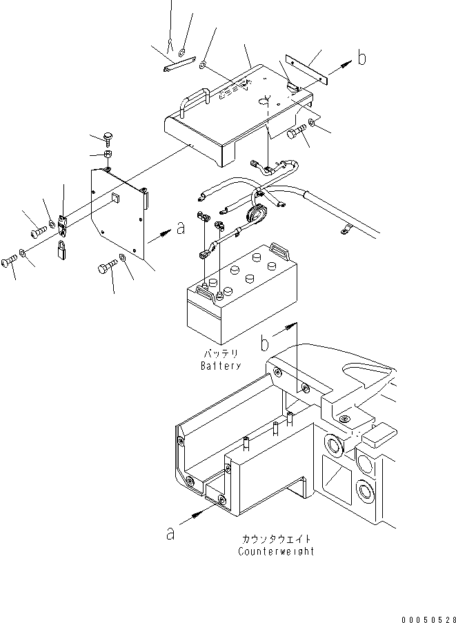 Wheel Loaders Komatsu / WA480-6 S/N 85001-90215 (ecot3, For North America)(wa480-0c) / BATTERY BOX (COVER R.H.)(#85001-)(120040 : E0120-02A0)