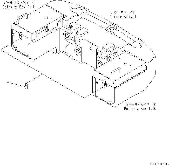 Wheel Loaders Komatsu / WA480-6 S/N 85001-90215 (ecot3, For North America)(wa480-0c) / BATTERY BOX (ANTI VANDALISM)(#85001-)(120080 : E0120-05A0)
