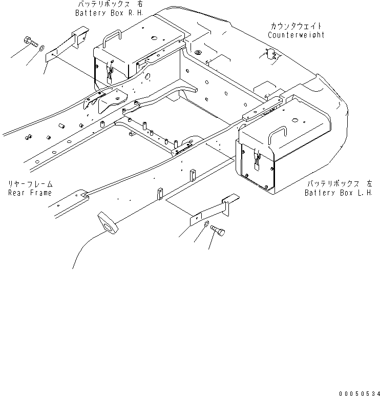 Wheel Loaders Komatsu / WA480-6 S/N 85001-90215 (ecot3, For North America)(wa480-0c) / BATTERY BOX (COVER)(#85001-)(120100 : E0120-07A0)