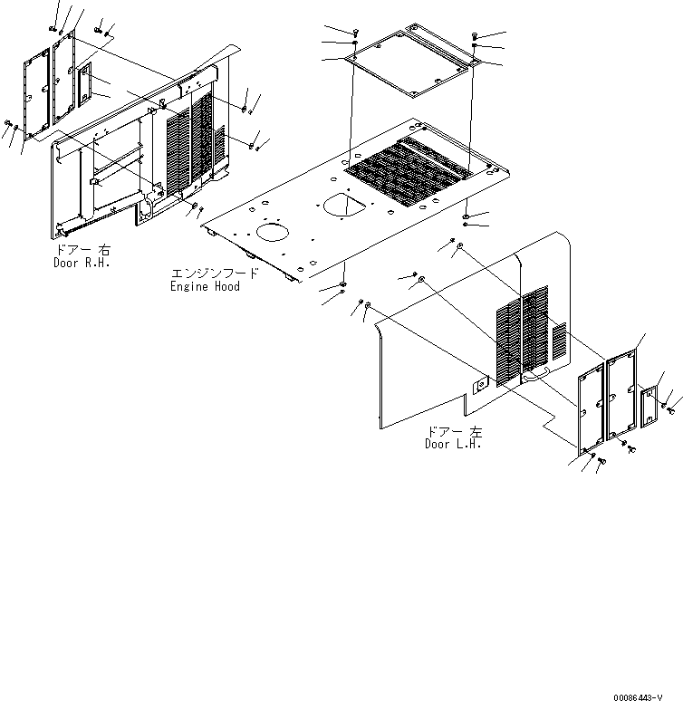 Wheel Loaders Komatsu / WA480-6 S/N 85001-90215 (ecot3, For North America)(wa480-0c) / FIREPROOF NET(#85001-)(270250 : M4103-01A0)