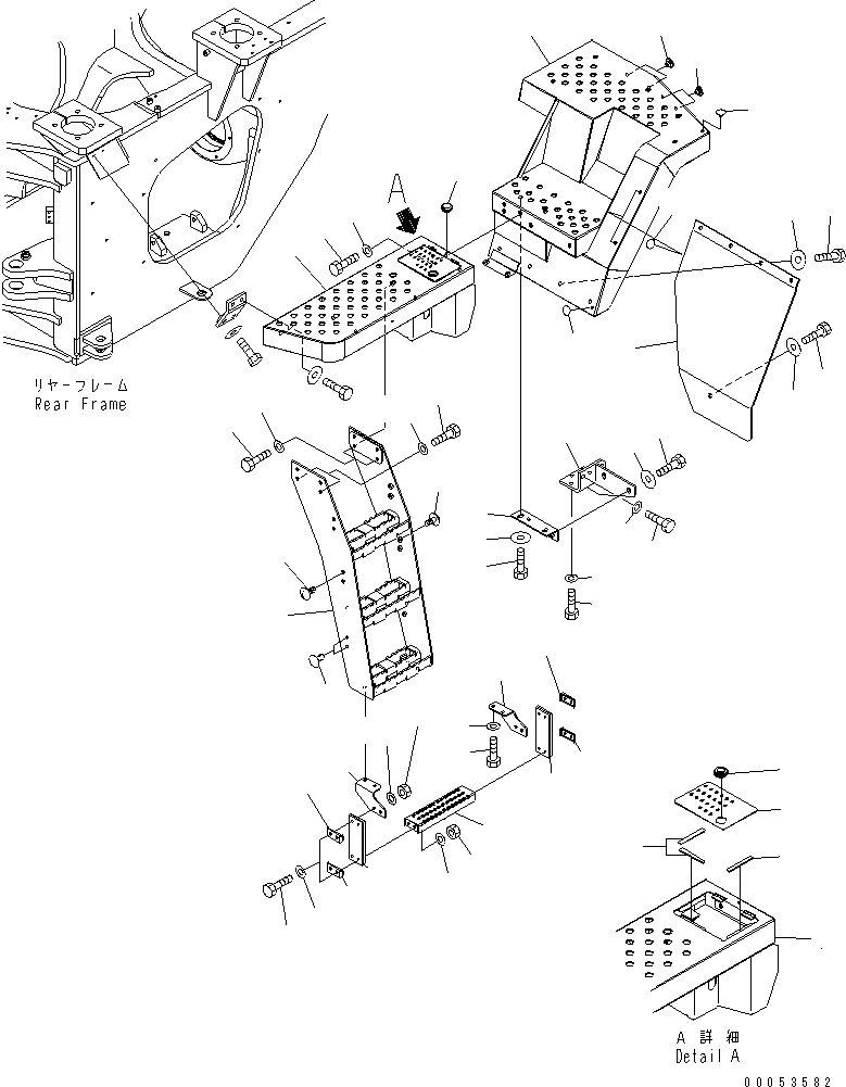 Wheel Loaders Komatsu / WA480-6 S/N 85001-90215 (ecot3, For North America)(wa480-0c) / LADDER (FLOOR L.H.)(#85001-)(270310 : M4310-01A0)