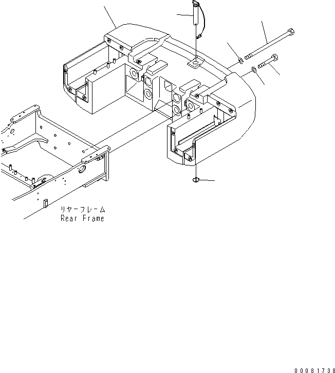Wheel Loaders Komatsu / WA480-6 S/N 85001-90215 (ecot3, For North America)(wa480-0c) / COUNTERWEIGHT (FOR EXCEPT JAPAN)(#90001-)(270430 : M4510-01A1A)