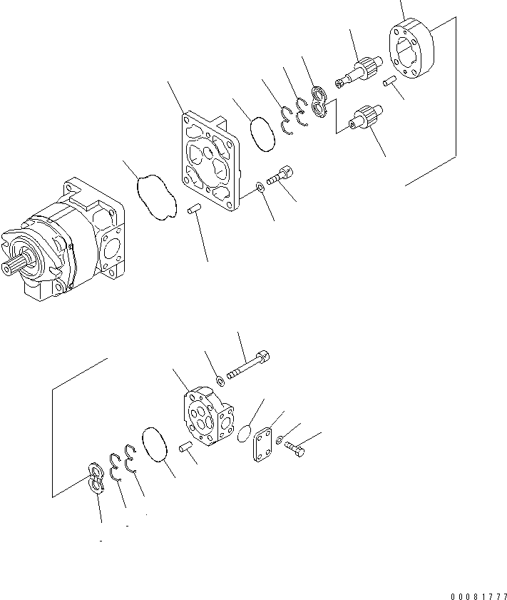 Wheel Loaders Komatsu / WA480-6 S/N 85001-90215 (ecot3, For North America)(wa480-0c) / HYDRAULIC PUMP (INNER PARTS) (2/2) (FOR TORQUE CONVERTER)(#90001-)(420350 : Y1610-12A1)