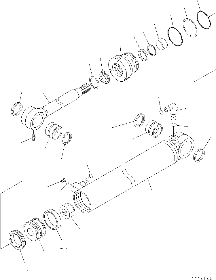 Wheel Loaders Komatsu / WA480-6 S/N 85001-90215 (ecot3, For North America)(wa480-0c) / STEERING CYLINDER (INNER PARTS)(#85001-)(420430 : Y1622-01A0)