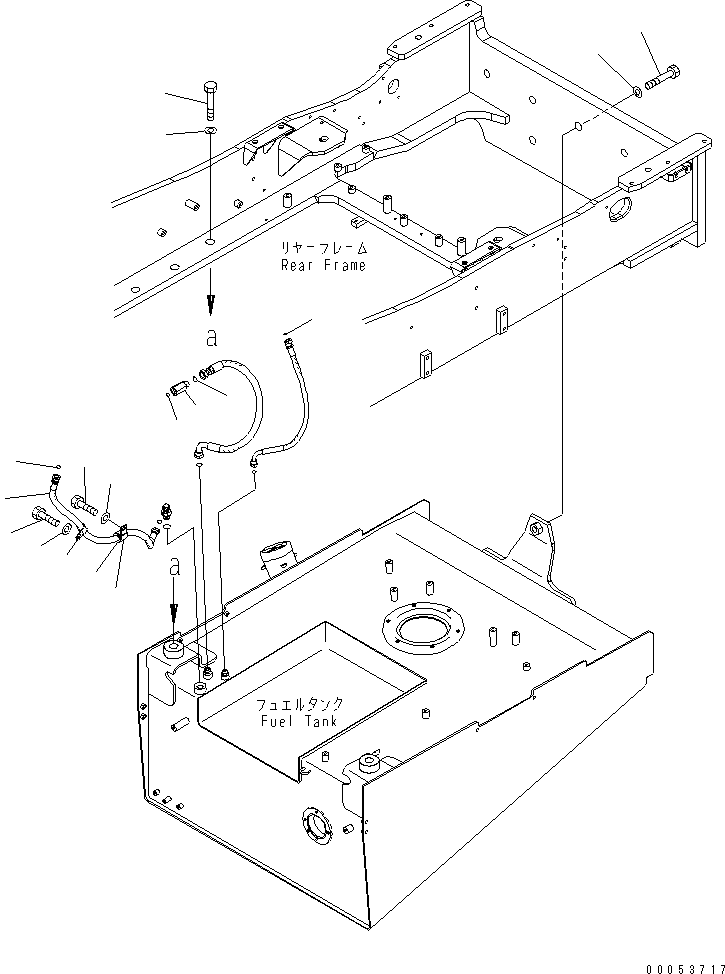 Wheel Loaders Komatsu / WA480-6 S/N 85001-90215 (ecot3, For EU)(wa480-6c) / FUEL TANK (MOUNTING PARTS)(#85001-)(090030 : D0100-02A0)