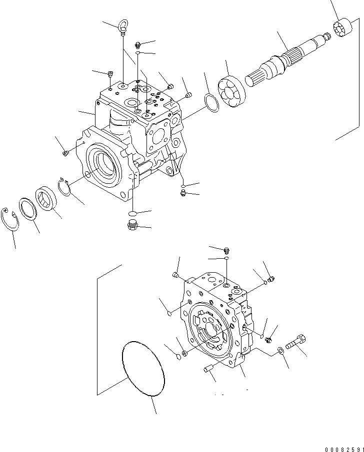 Wheel Loaders Komatsu / WA480-6 S/N 85001-90215 (ecot3, For EU)(wa480-6c) / HYDRAULIC PUMP (LOADER) (1/6)(#90001-)(420080 : Y1600-01A0A)