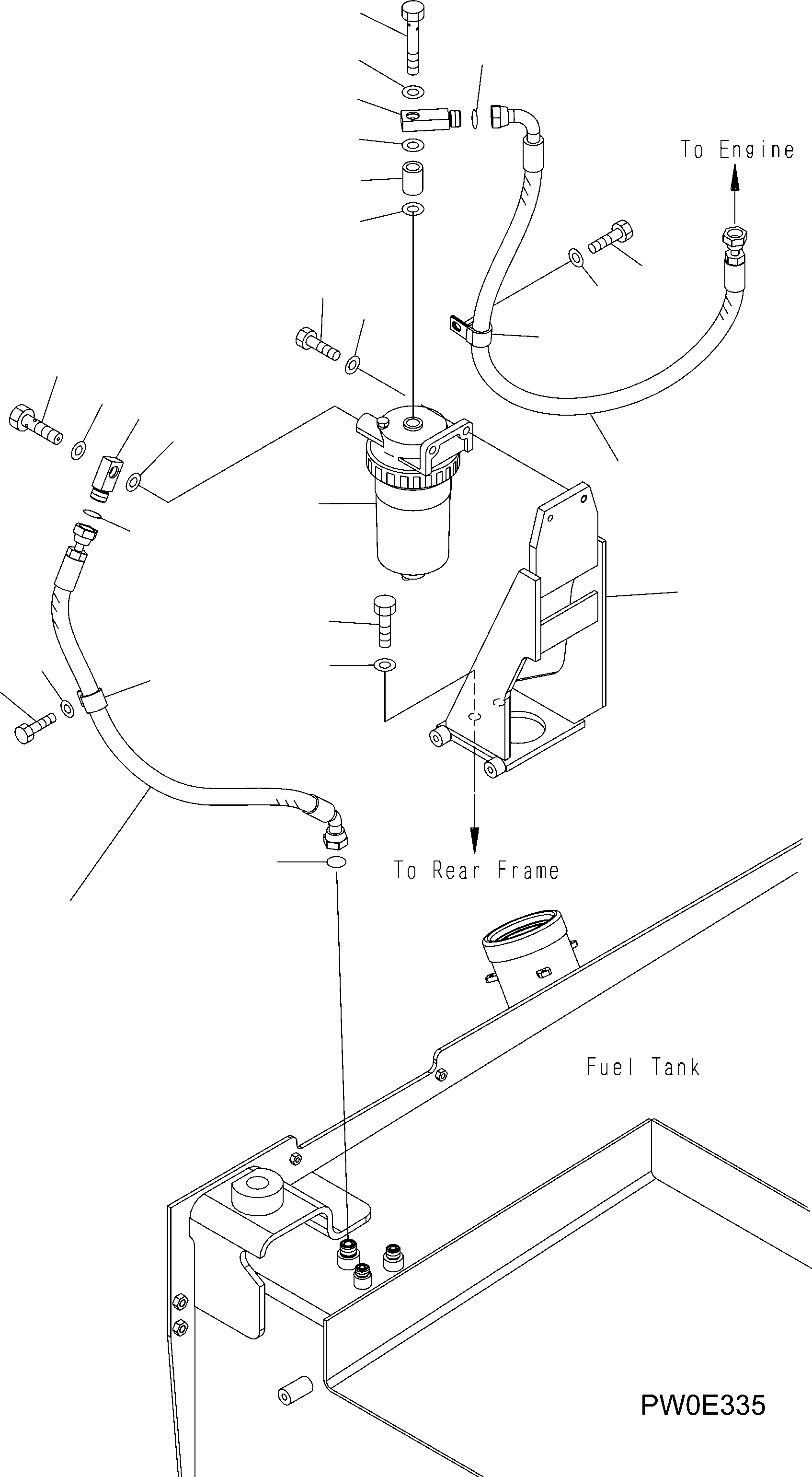 Wheel Loaders Komatsu / WA480-5 S/N WA480H50051 - Up(wa480_5) / FUEL TANK (WATER SEPERATOR)(01-28|C : D0100-05A1)