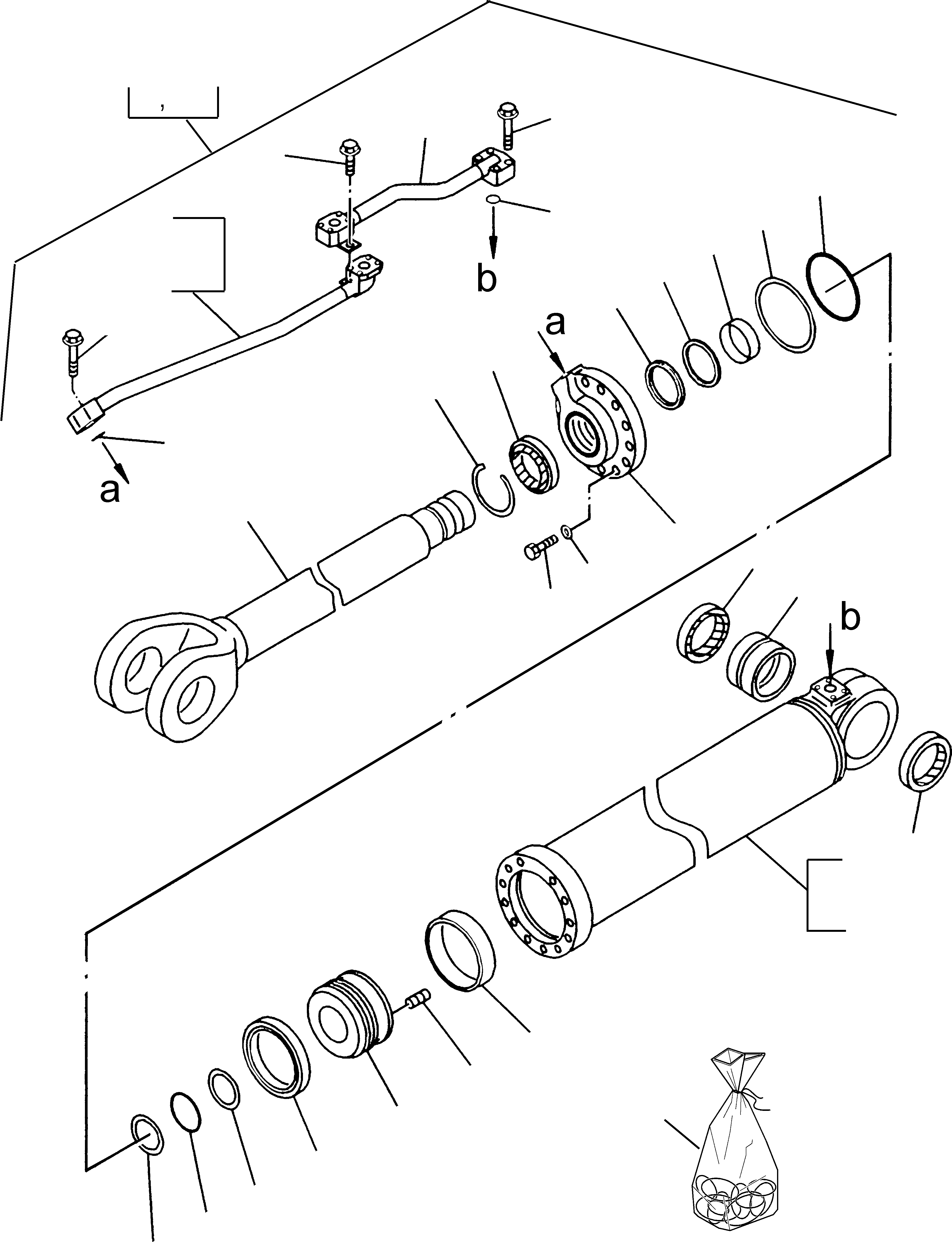 Wheel Loaders Komatsu / WA480-5 S/N WA480H50051 - Up(wa480_5) / LIFT CYLINDER(13-26|a : GJ2K2644)