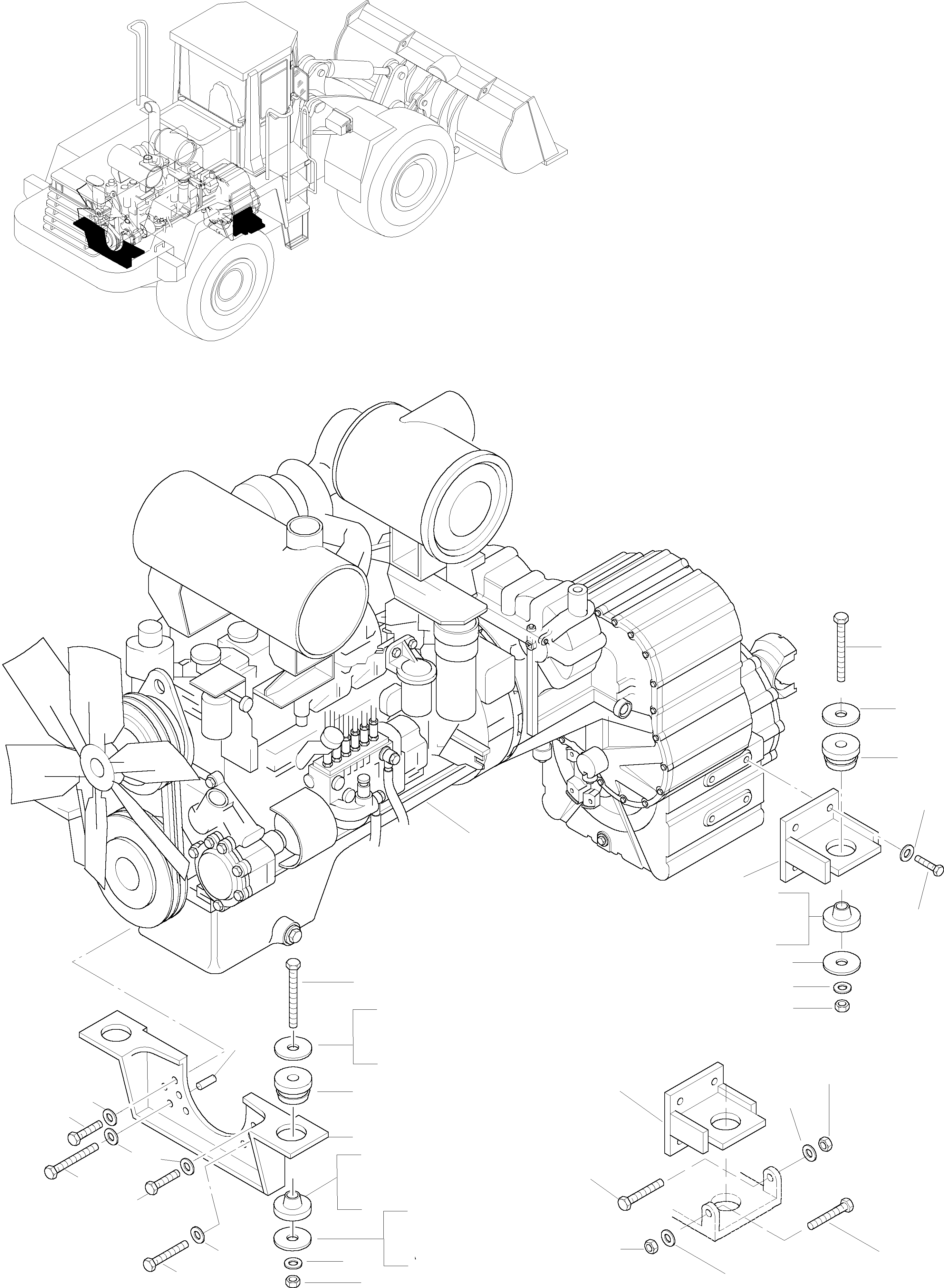 Wheel Loaders Komatsu / WA480-5 S/N WA480H50051 - Up(wa480_5) / ENGINE, ENGINE MOUNTING(01-01 : GJ2K2645)