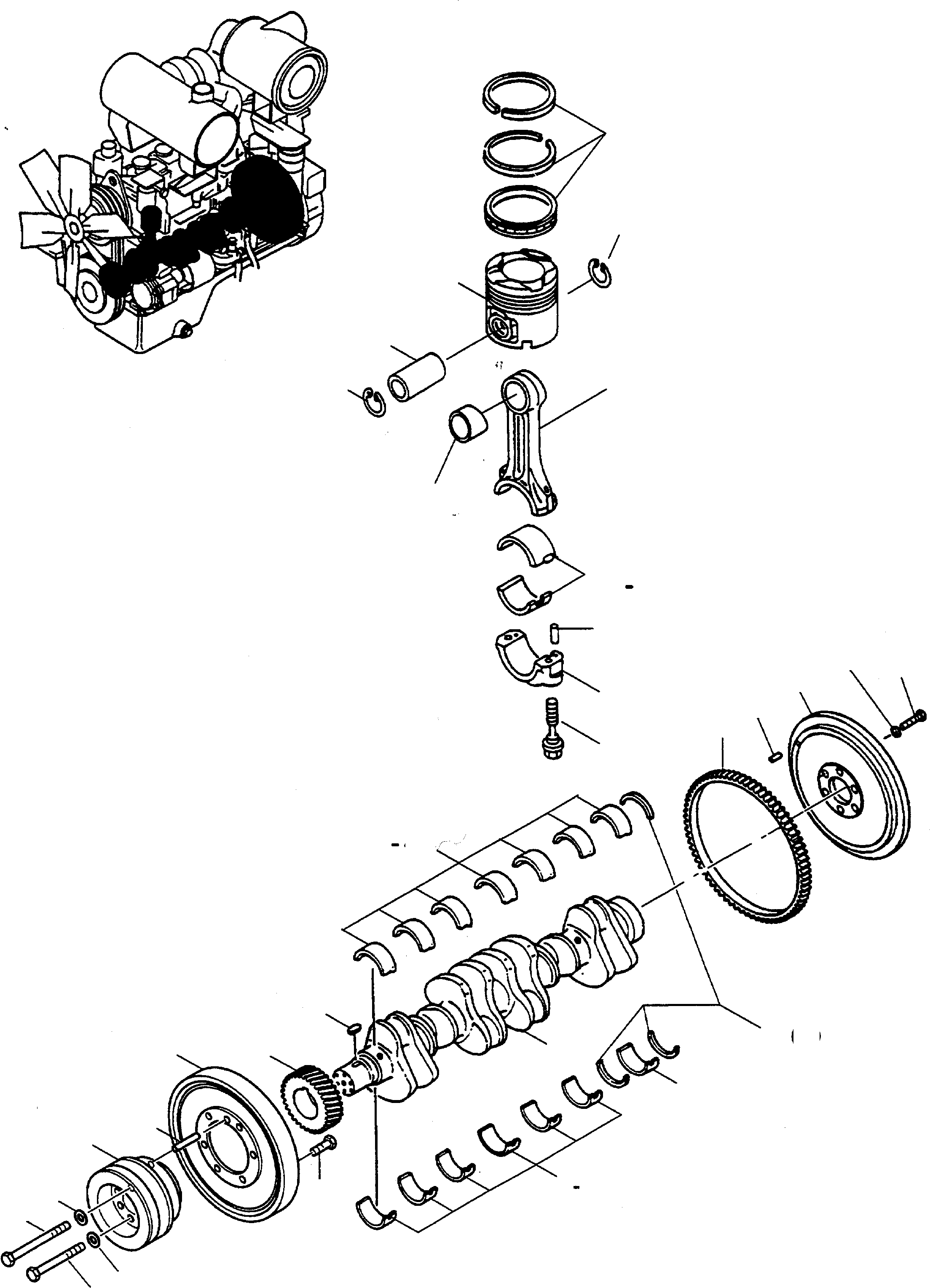 Wheel Loaders Komatsu / WA480-5 S/N WA480H50051 - Up(wa480_5) / CRANK ASSEMBLY(01-04 : GJ2K2649)