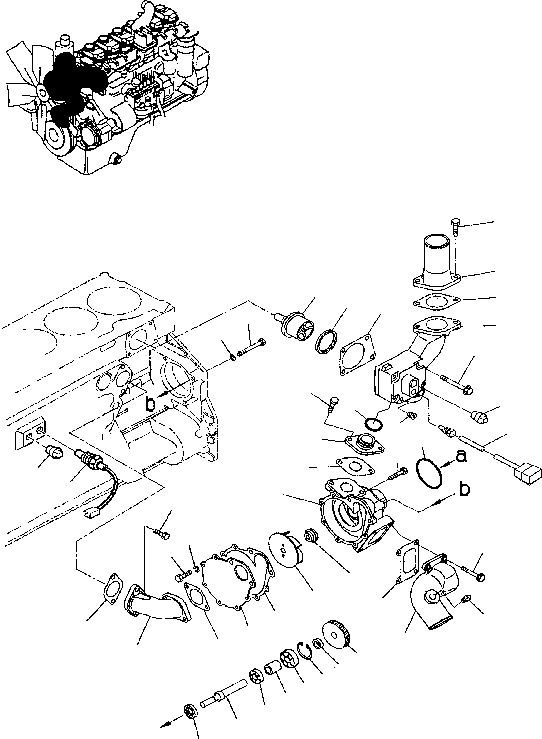 Wheel Loaders Komatsu / WA480-5 S/N WA480H50051 - Up(wa480_5) / WATER PUMP(01-15 : GJ2K2657)