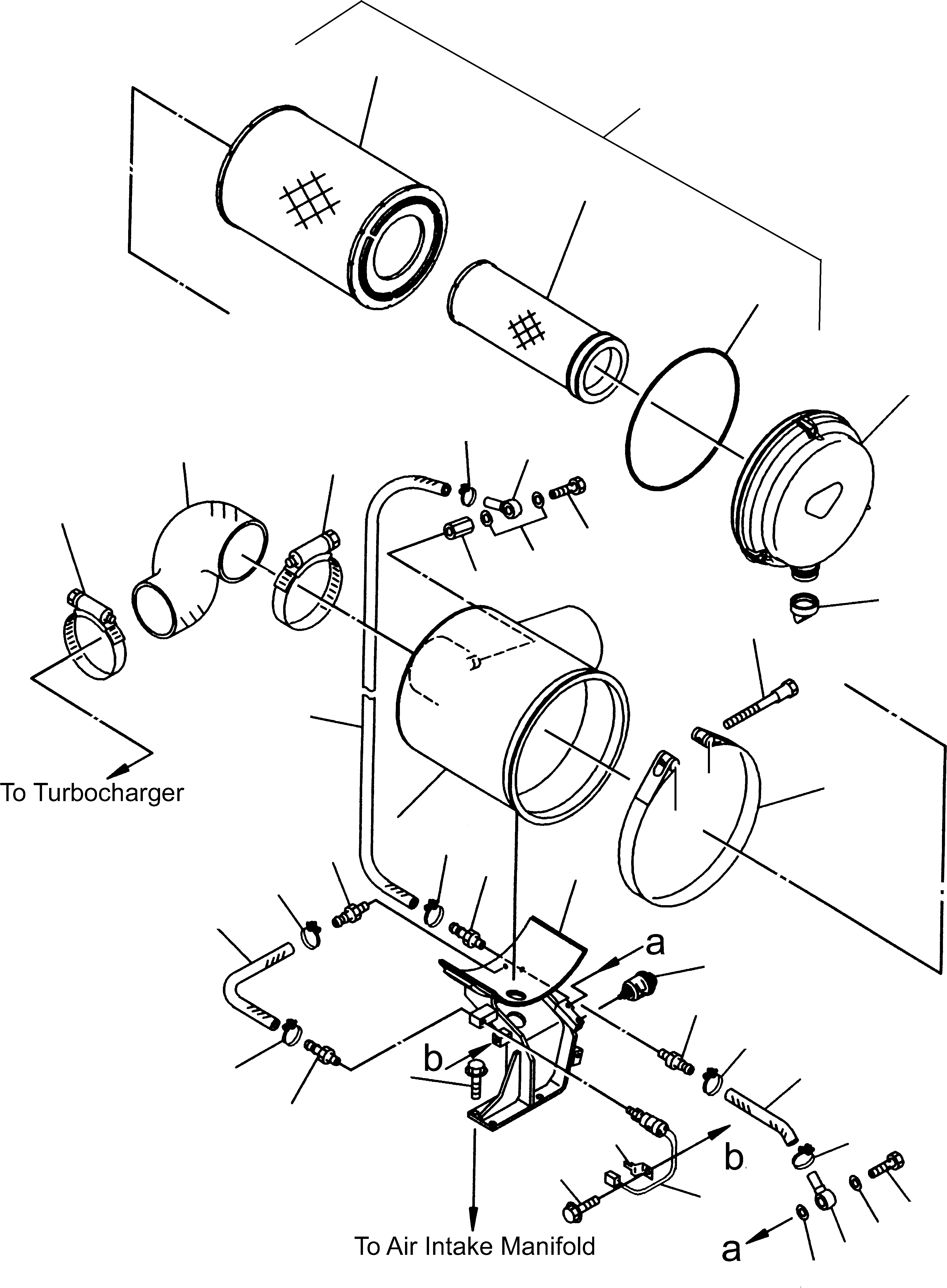 Wheel Loaders Komatsu / WA480-5 S/N WA480H50051 - Up(wa480_5) / AIR FILTER SYSTEM, STANDARD(01-49 : GJ2K2667)