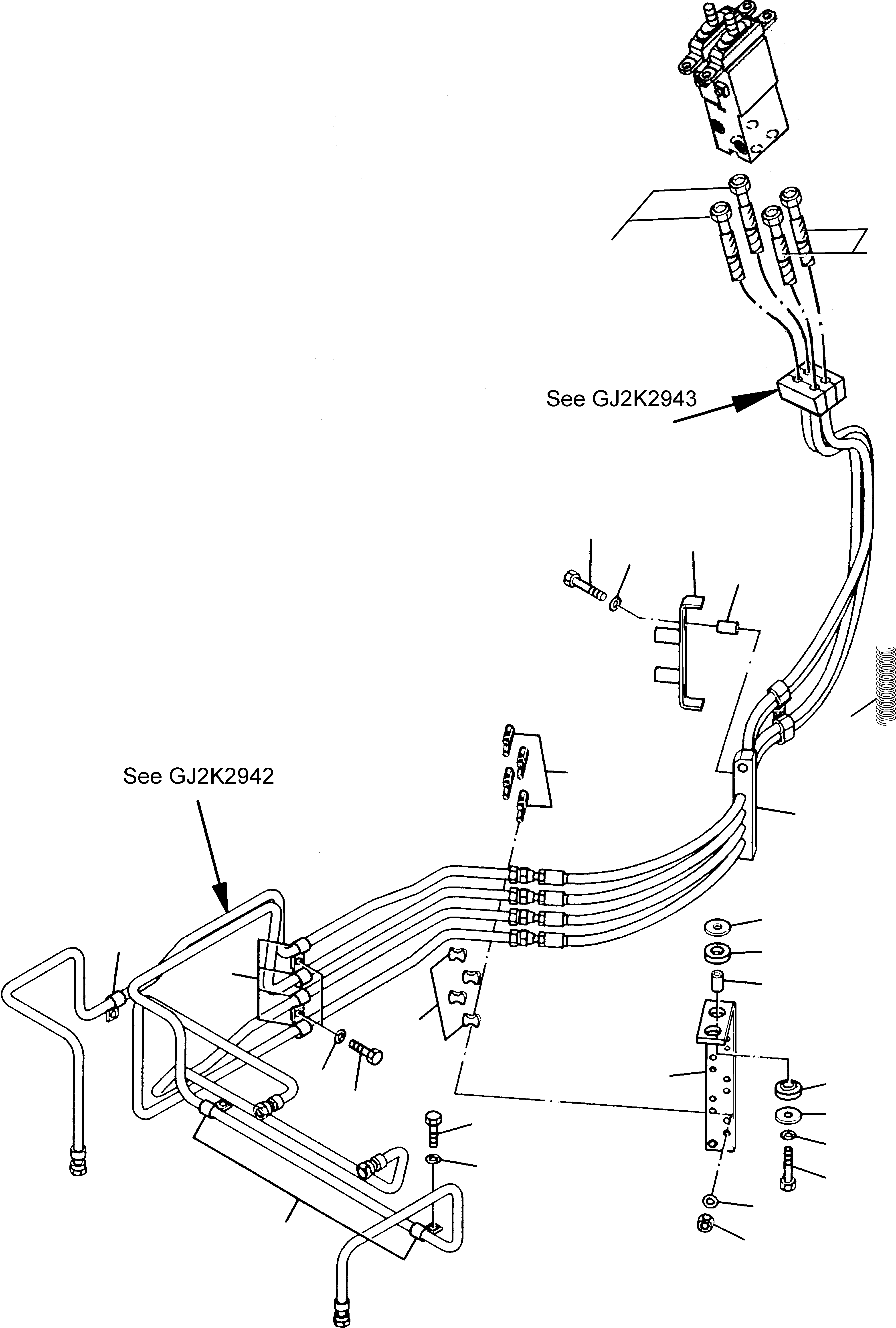 Wheel Loaders Komatsu / WA480-5 S/N WA480H50051 - Up(wa480_5) / PIPINGS FOR REMOTE CONTROL VALVE(13-08|a : GJ2K2941)