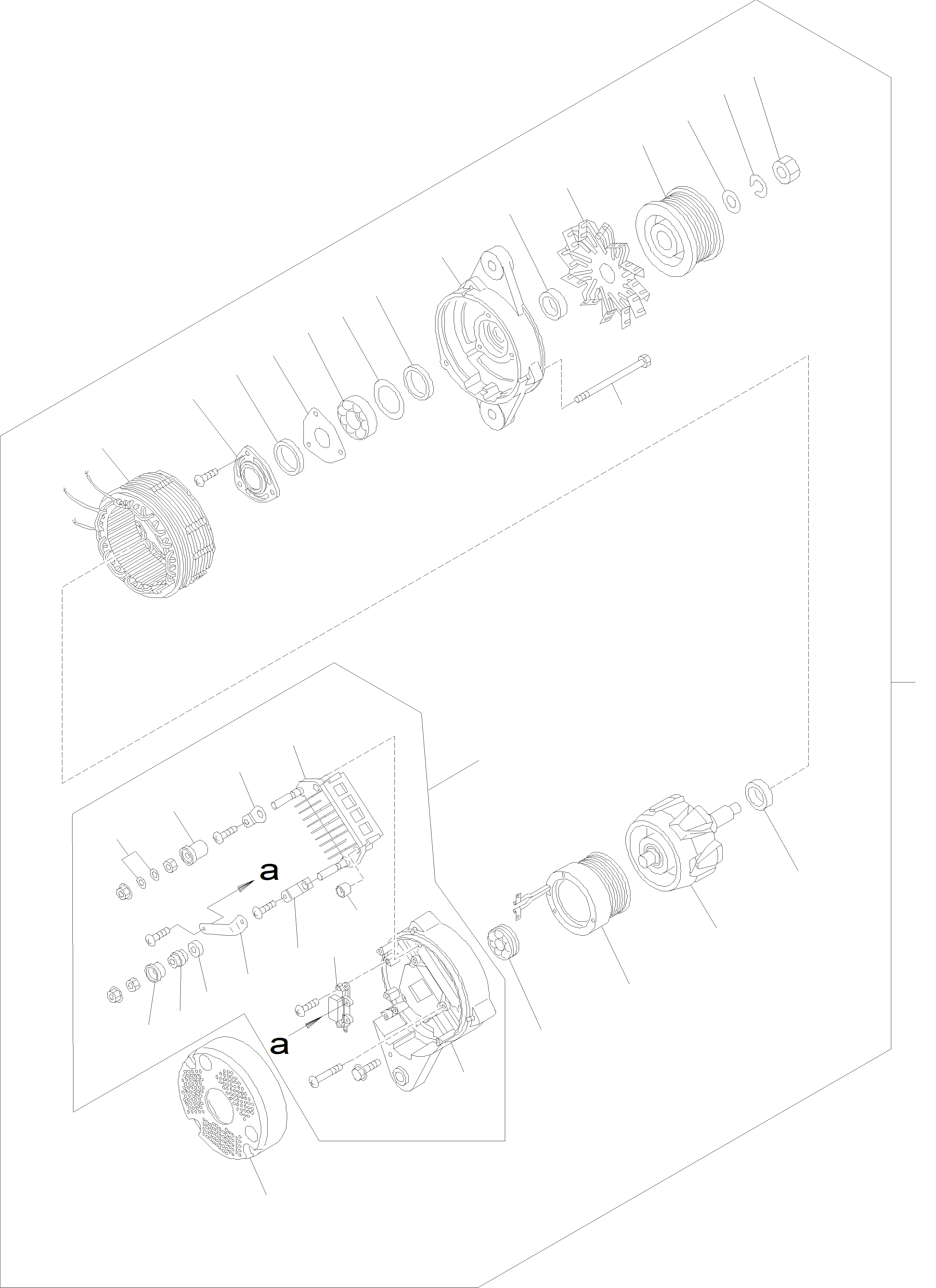 Wheel Loaders Komatsu / WA480-5 S/N WA480H50051 - Up(wa480_5) / ALTERNATOR(03-42 : GJ2K3007)