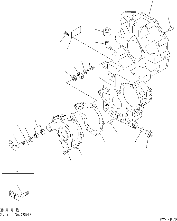 Wheel Loaders Komatsu / WA50-3 S/N 20001-22999 (S3D84E (Emission) Eng. Installed)(wa50-3-c) / TRANSFER (1/2)(150010 : F2320-51A0)