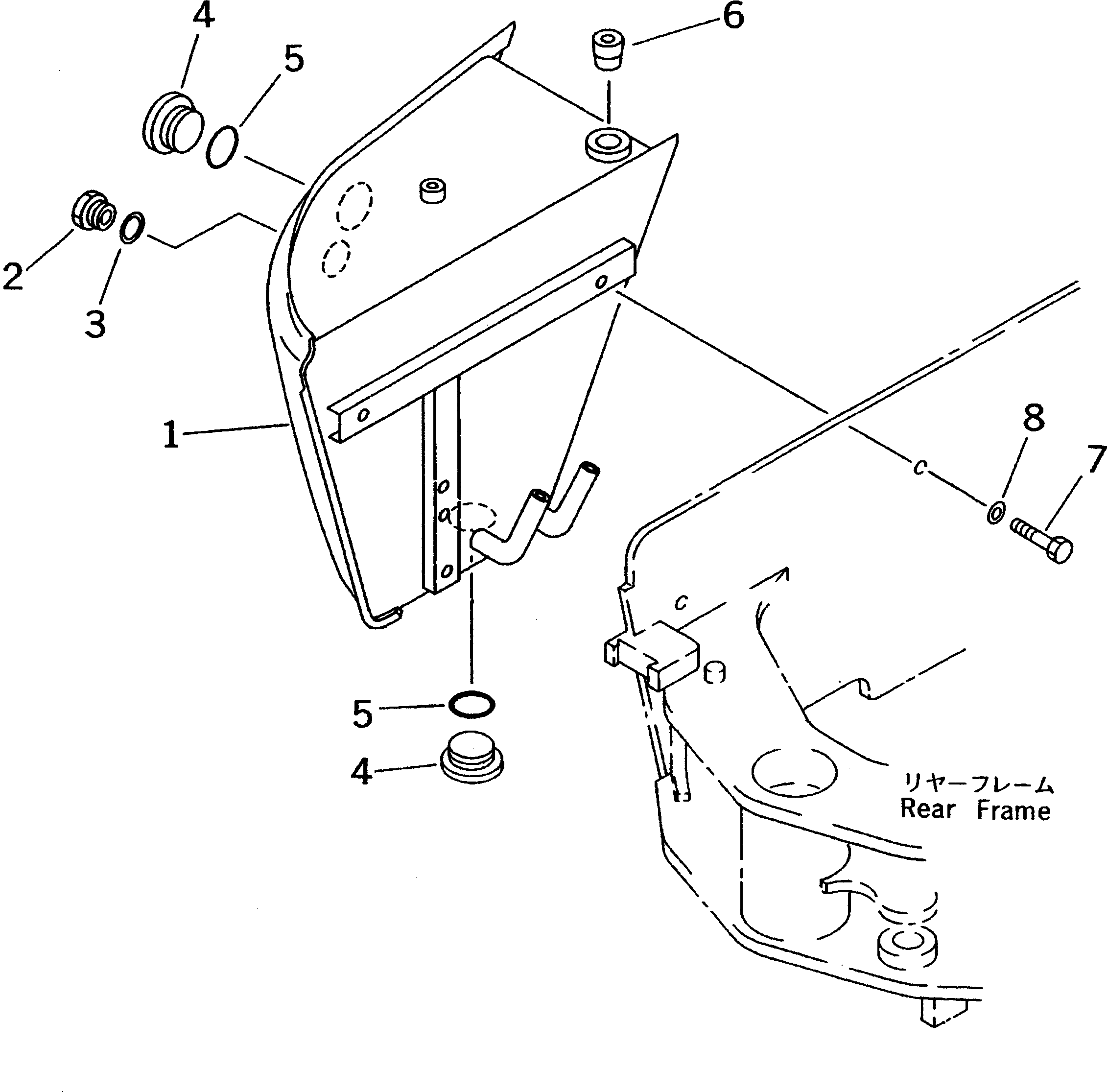 Wheel Loaders Komatsu / WA50-3 S/N 20001-22999 (S3D84E (Emission) Eng. Installed)(wa50-3-c) / HYDRAULIC TANK(180010 : H0110-01A0)